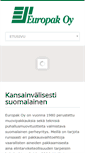 Mobile Screenshot of europak.fi